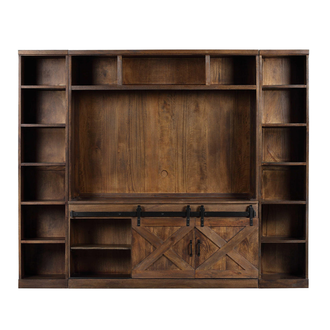 Dawson Rustic Brown Entertainment Wall