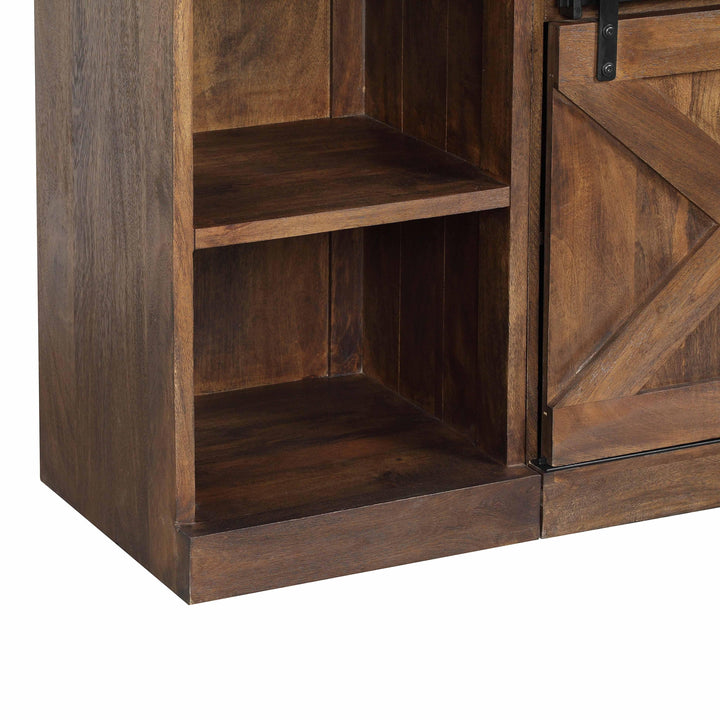 Dawson Rustic Brown Entertainment Wall