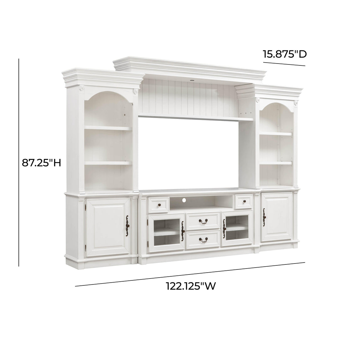 Newport White Entertainment Center for TVs up to 65"