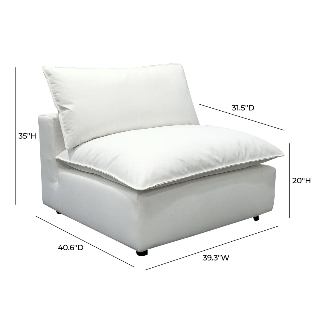 Cali Pearl Armless Chair
