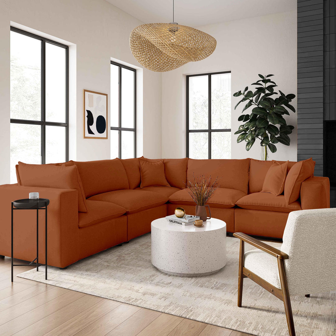 Cali Rust Armless Chair