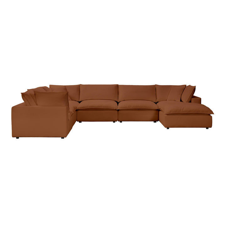 Cali Rust Modular Large Chaise Sectional