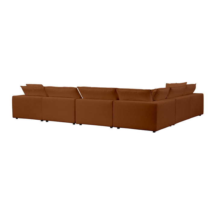 Cali Rust Modular Large Chaise Sectional