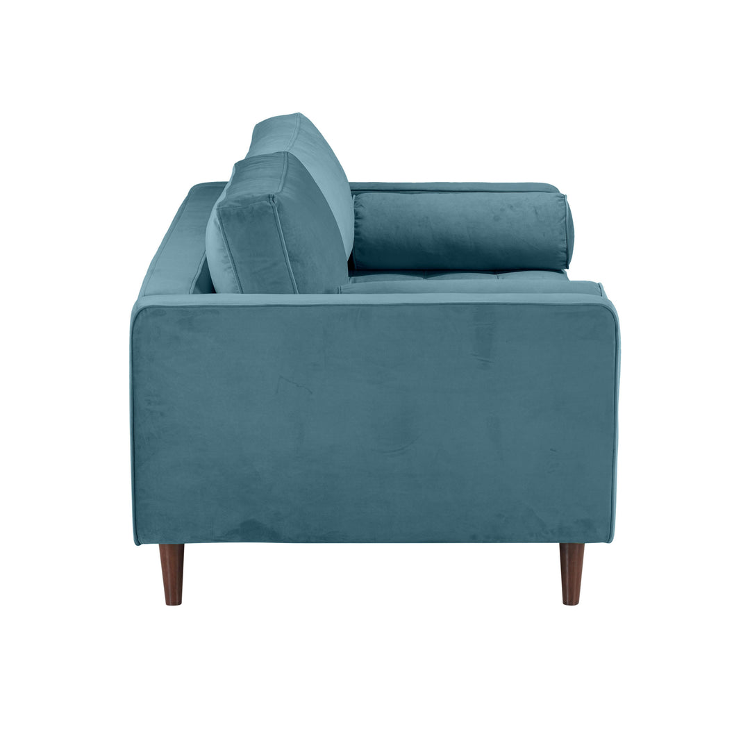 Cave Dusty Blue Velvet Loveseat