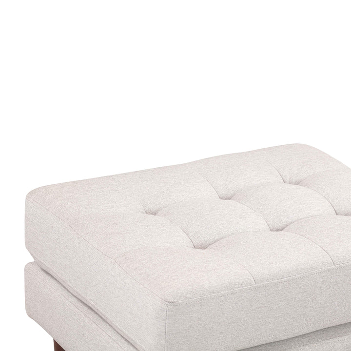 Cave Beige Tweed Ottoman