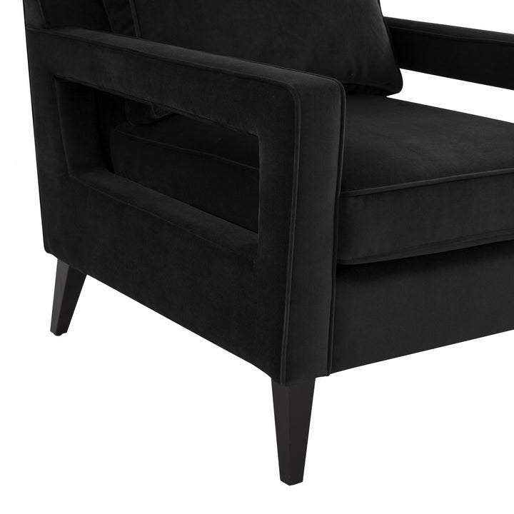 Luna Onyx Black Accent Chair