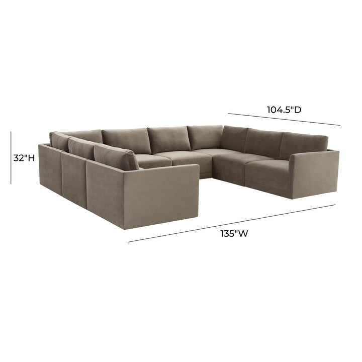 Willow Taupe Modular Large U Sectional