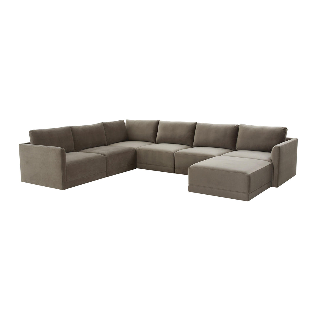 Willow Taupe Modular Large Chaise Sectional