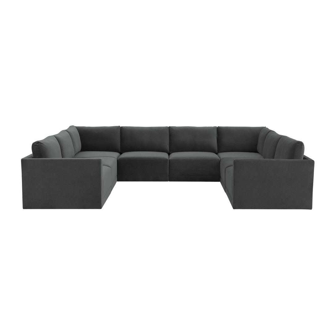 Willow Charcoal Modular Large U Sectional