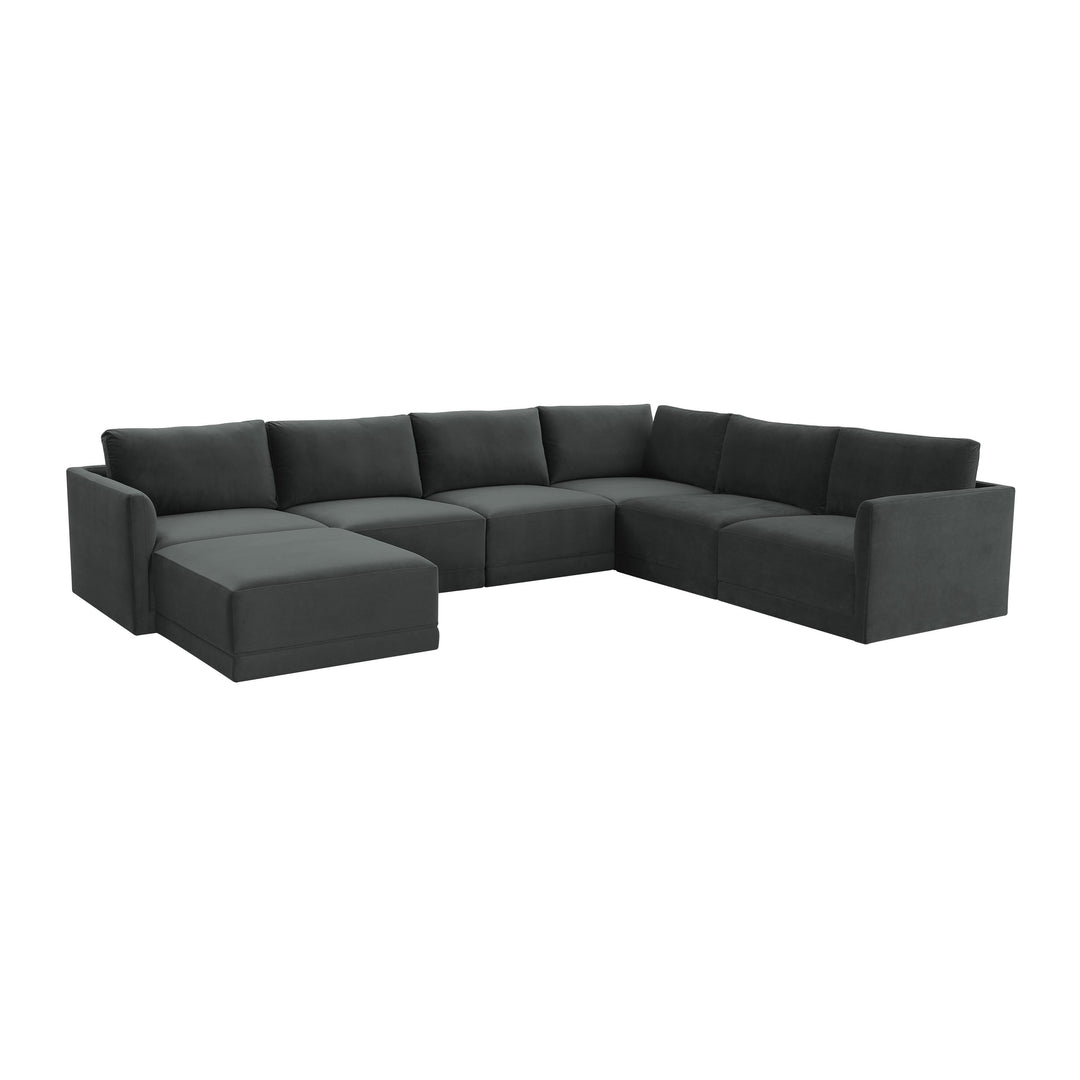 Willow Charcoal Modular Large Chaise Sectional