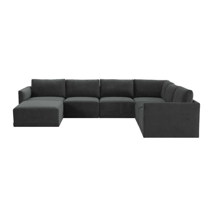 Willow Charcoal Modular Large Chaise Sectional