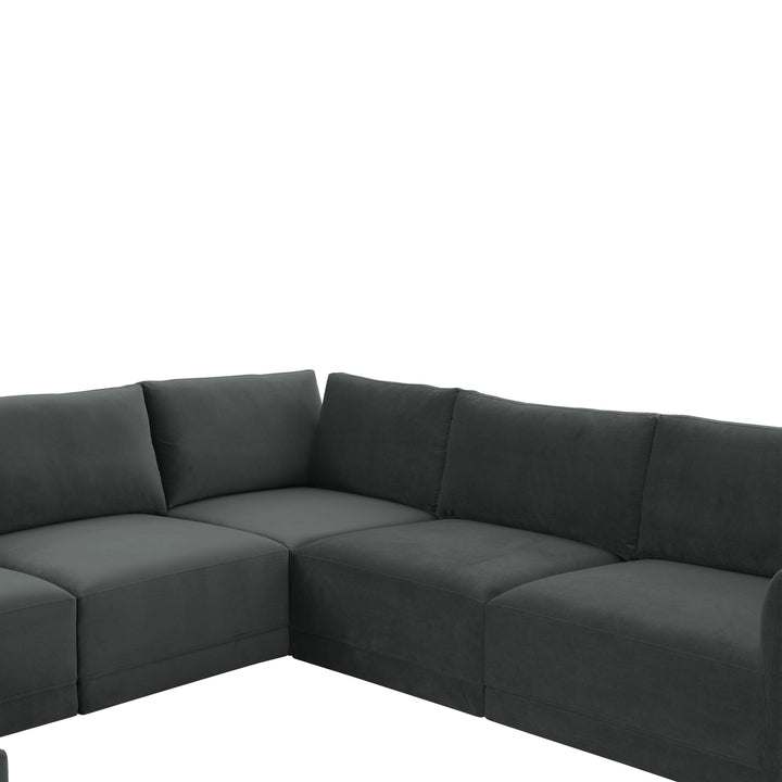 Willow Charcoal Modular Large Chaise Sectional