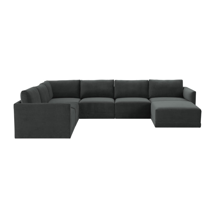 Willow Charcoal Modular Large Chaise Sectional