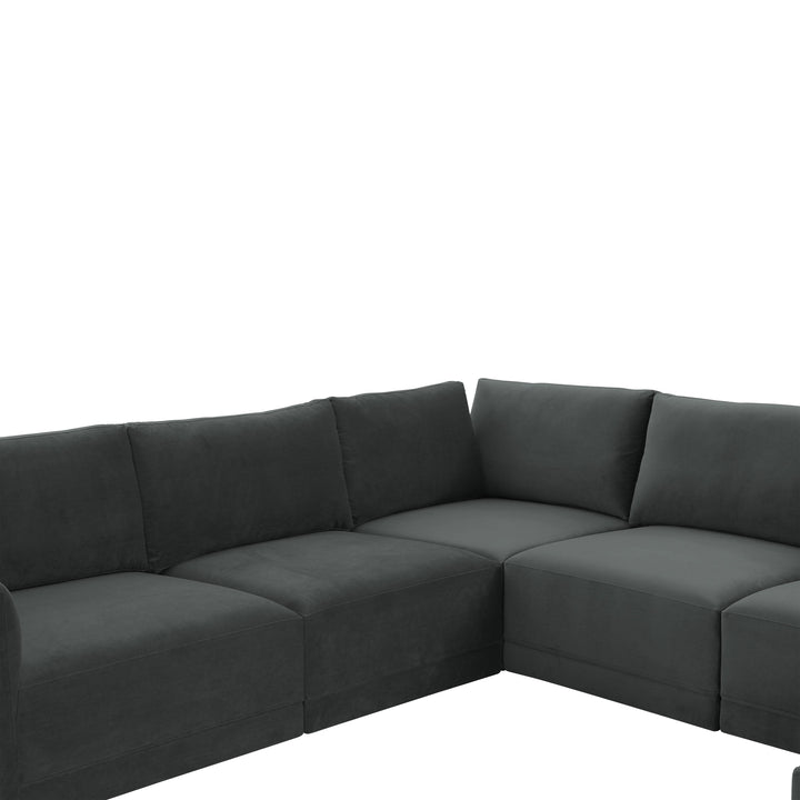 Willow Charcoal Modular Large Chaise Sectional