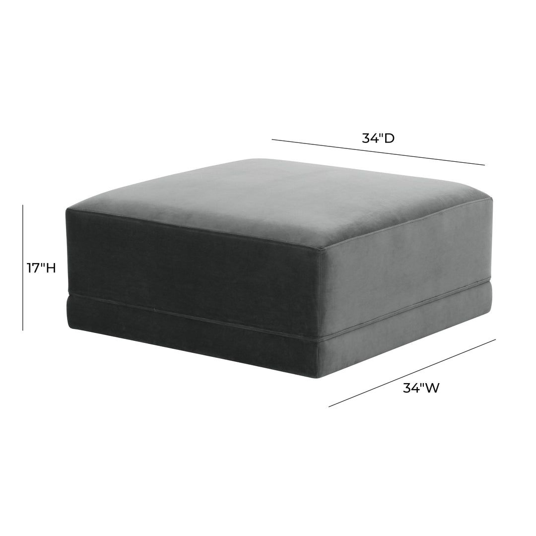 Willow Charcoal Ottoman