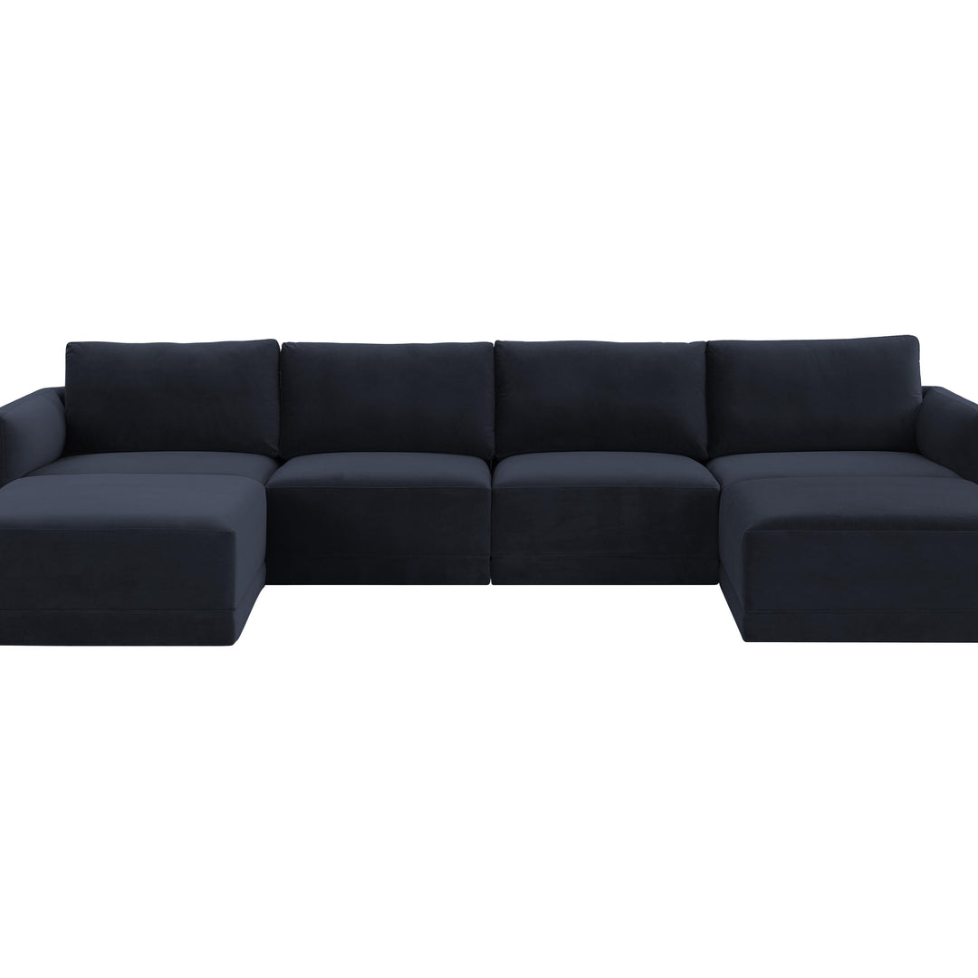 Willow Navy Modular U Sectional