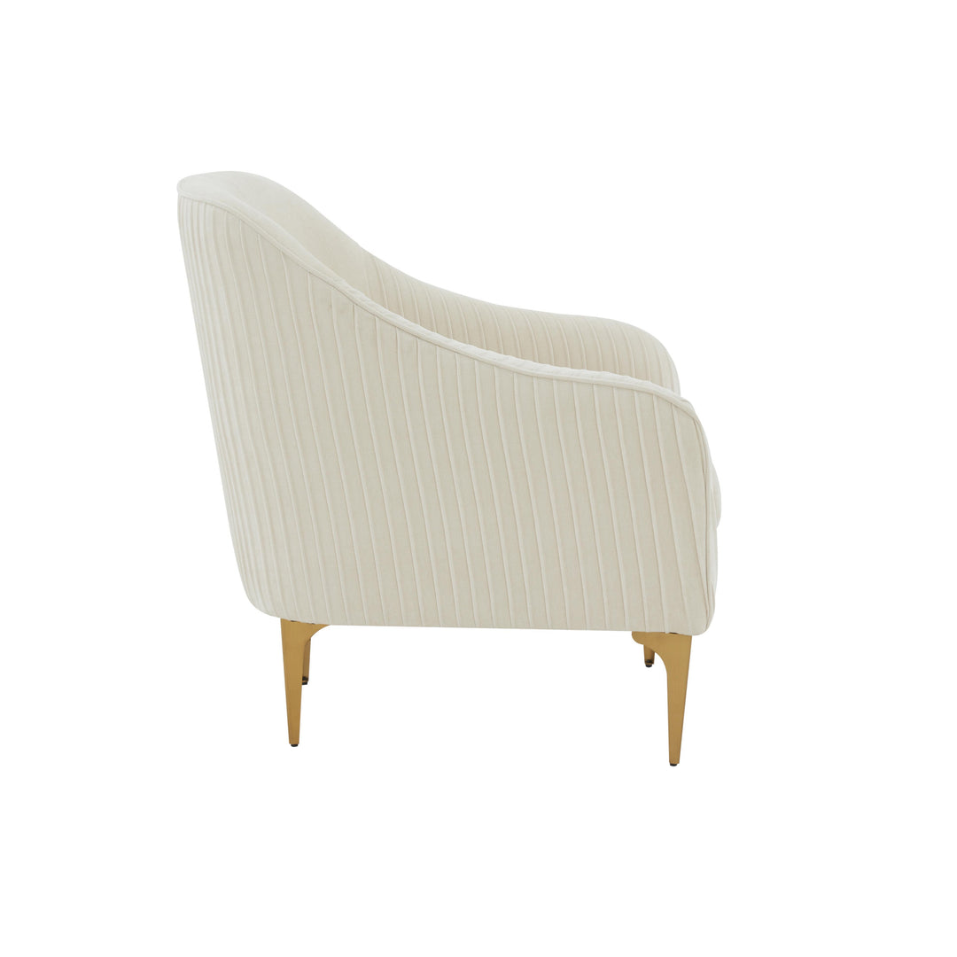 Serena Cream Velvet Accent Chair