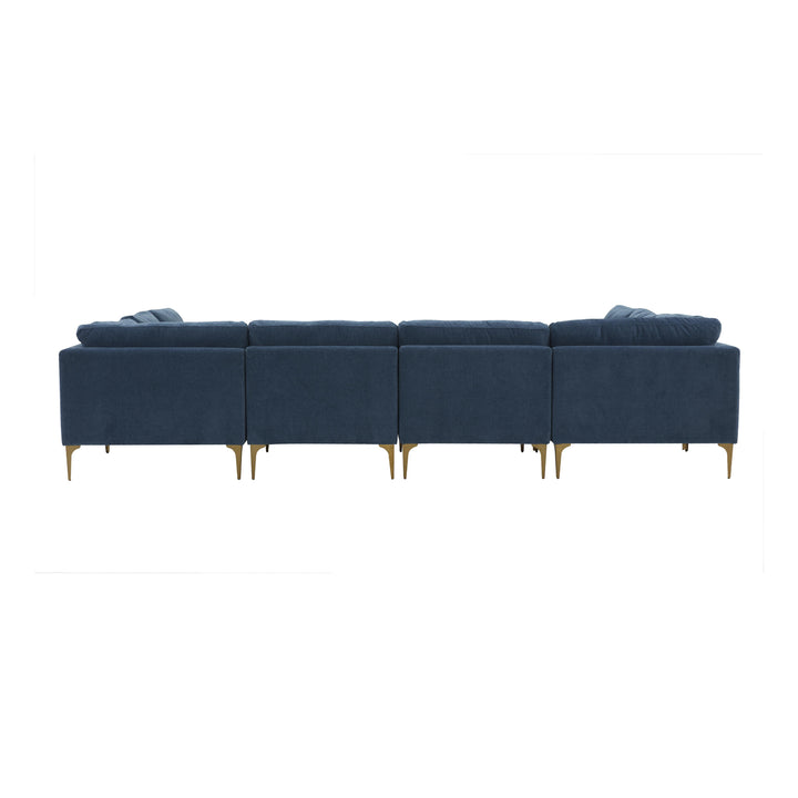 Serena Blue Velvet U-Sectional