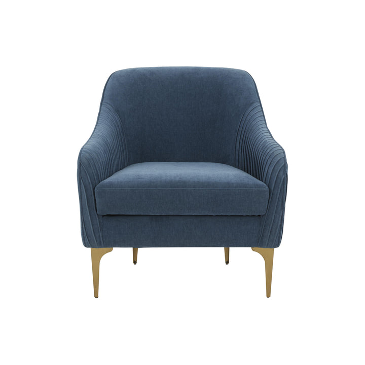 Serena Blue Velvet Accent Chair