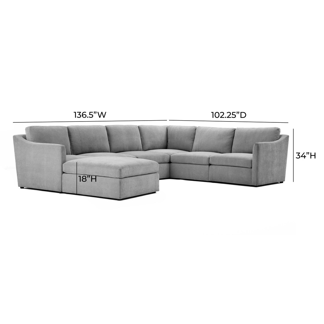 Aiden Gray Modular Large Chaise Sectional