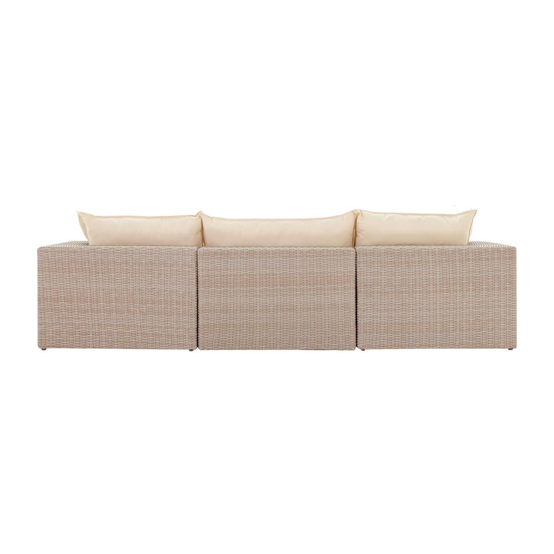Cali Natural Wicker Outdoor Modular Sofa