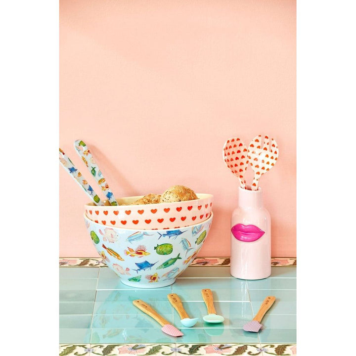 Hearts Forever Melamine Salad Bowl