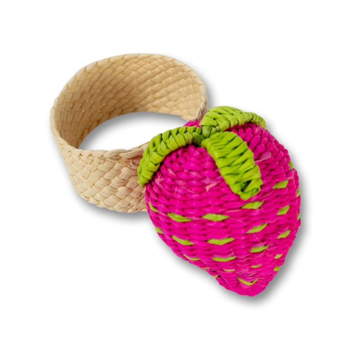 Strawberries Raffia Napkin Ring