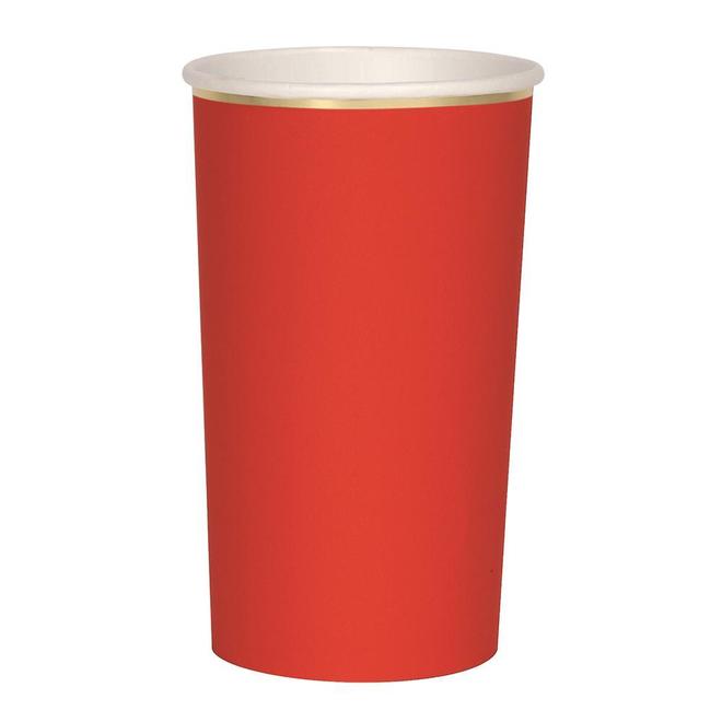 Red Highball Cup Set