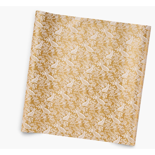 Gold Floral Wrapping Paper