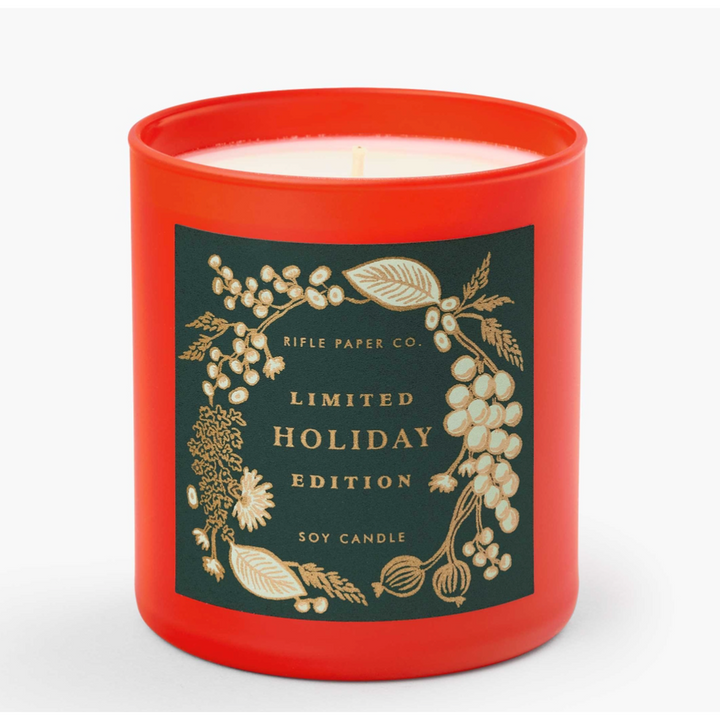 Red Rifle Holiday Candle