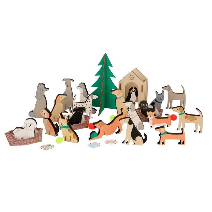 Wooden Dog Advent Suitcase