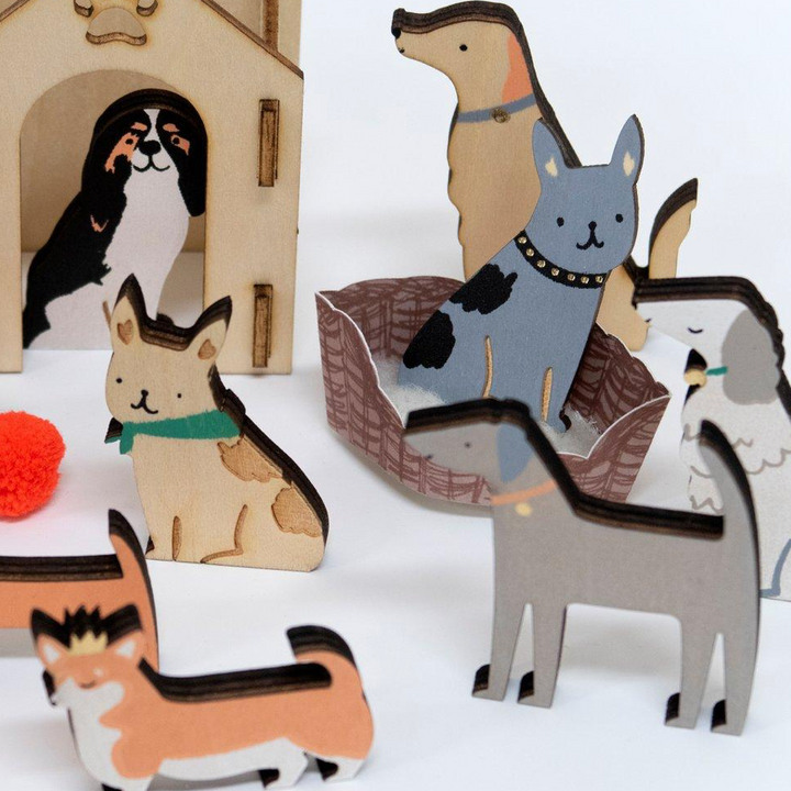 Wooden Dog Advent Suitcase