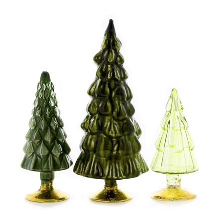 Green Hue Trees (Set of 3 or 5)