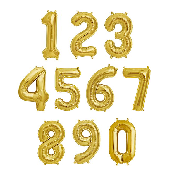 Gold 40 inch Number Balloon