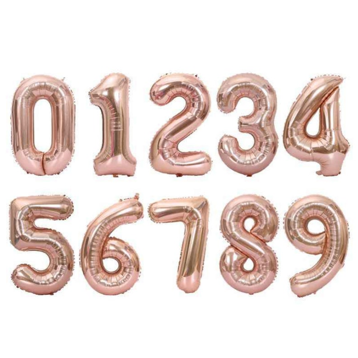 Rose Gold 40 inch Number Balloon