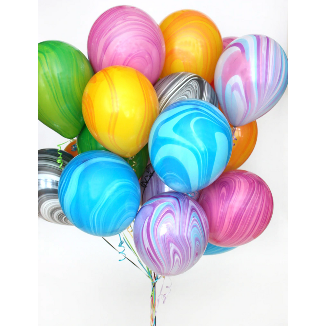 Rainbow Marble Balloon Bouquet