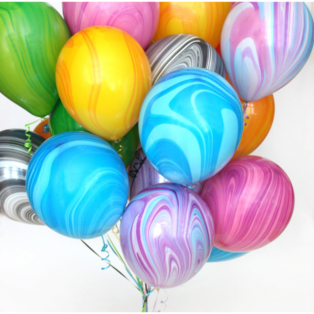 Rainbow Marble Balloon Bouquet