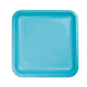 Bermuda Blue Square Dinner Plate (18 per pack)