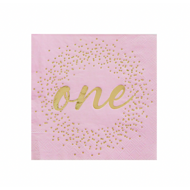 Pink Onederland Cocktail Napkins