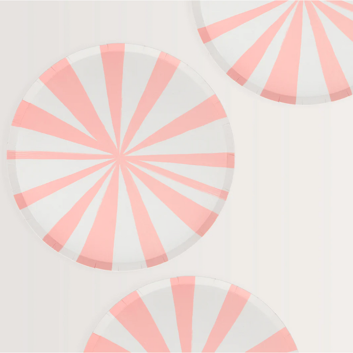 Pink Stripe Side Plates