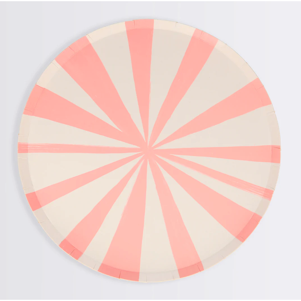 Pink Stripe Side Plates