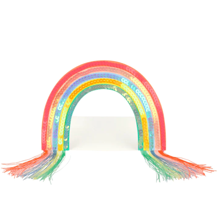 Sequin Rainbow Stand-Up Birthday Card