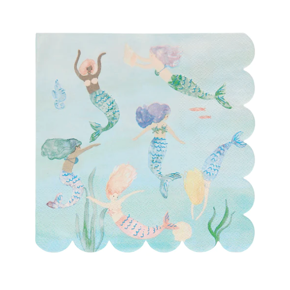 Mermaids Swimming Napkins