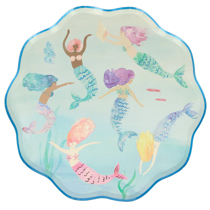 Mermaids Swimming Plates