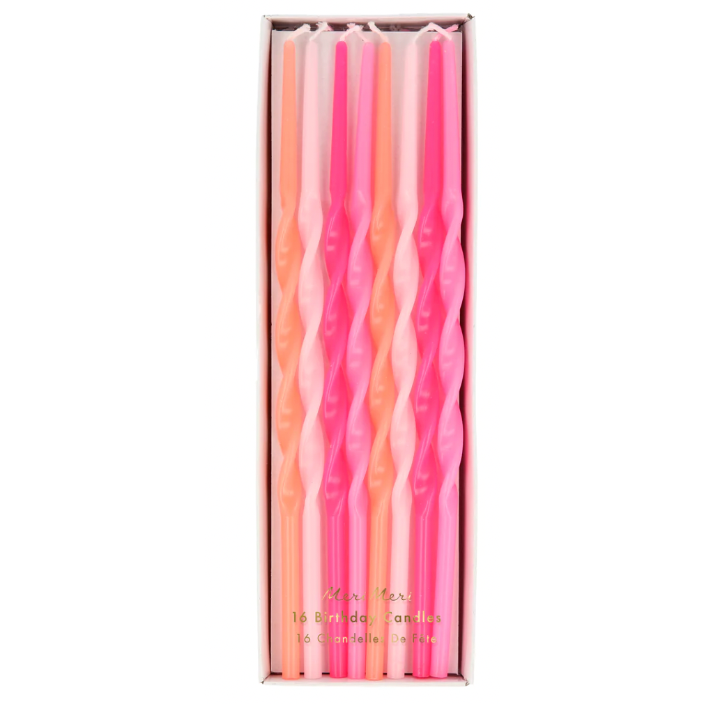 Pink Twisted Long Candles