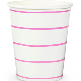 Frenchie Striped Cups (Pack of 8)
