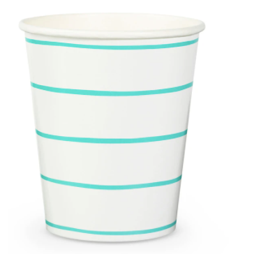 Frenchie Striped Cups (Pack of 8)