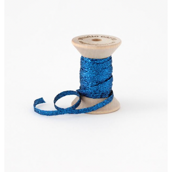Metallic Braided ribbon wood spool