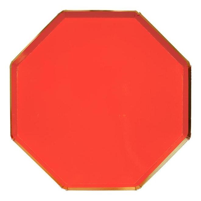 Small Red Octagonal Plate