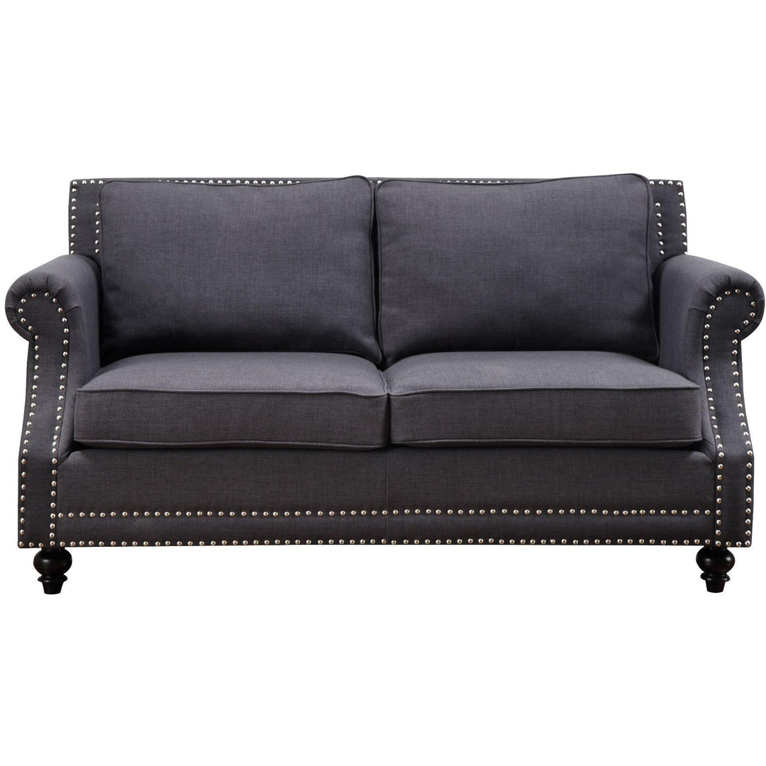 Camden Grey Linen Loveseat